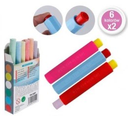 Kreda kolorowa 6kol 12szt z uchwytem PA168P