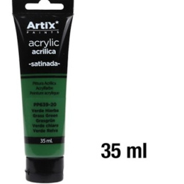 Farba akrylowa 35ml satynowa zieleń trawiasta Artix