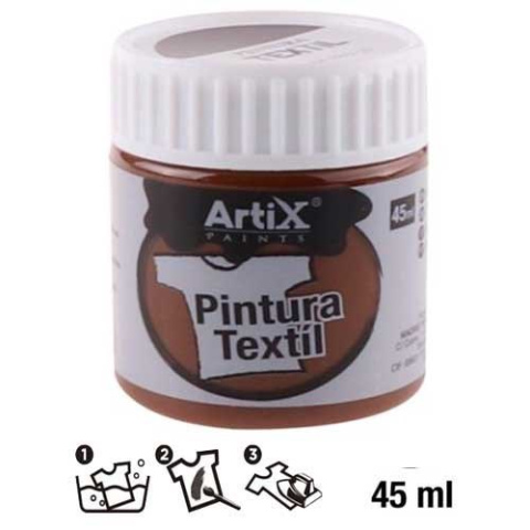 Farba do tkanin 45ml brązowa Artix Farba do tkanin 45ml brązowa Artix