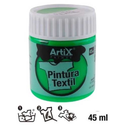 Farba do tkanin 45ml zielona neonowa Artix