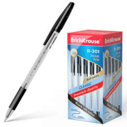 Długopis R-301 Stick&Grip czarny (50) 39528