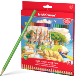 Kredki ECO trójkątne 24kol (10) 53355