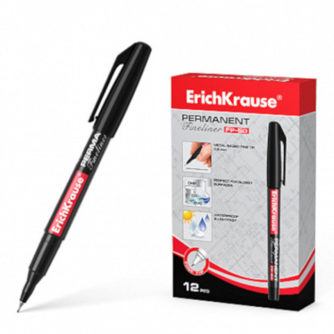 Marker permanentny FP-50 czarny (12) 37068