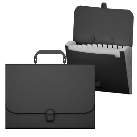 Teczka portfolio A4 12 przegródek czarna 50437
