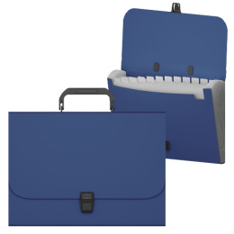 Teczka portfolio A4 12 przegródek niebieska 50438