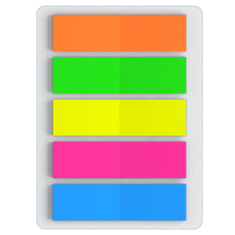 Zakładki indeksujące plastik 12x44mm 5kol 100k neon (12) 31177 Zakładki indeksujące plastik 12x44mm 5kol 100k neon (12) 31177